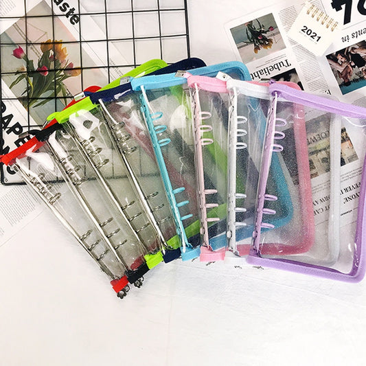 Multi Functional Transparent Pvc clear Soft Wallet Saving Recipe Money Organizer Budget Binder Envelopes Refillable Notebook